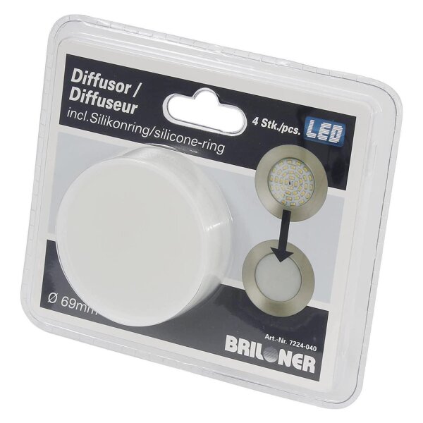 4er Pack; Einbauleuchten-Diffu, Ø 6,9 cm – Briloner