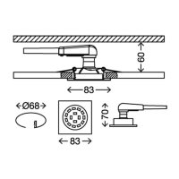 Einbauleuchten Briloner LED Square 3er Set schwenkbar chrom Einbauspots