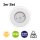 LED Einbauspots Attach, Weiß, Bohrloch 6 cm, 3x5,5W, 3000K, Ø 8 cm – Briloner