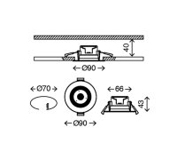 Einbauleuchte Briloner Prisma 3er Set LED Einbauspots Weiß