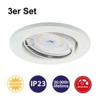 Briloner  LED 3er Set weiß Einbauspots dimmbar