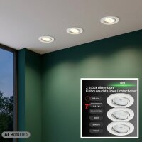 LED Einbauleuchten, Weiß, Bohrloch 6,8 cm, 3x5W,...