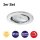 LED Einbaulampen, Chrom, Bohrloch 6,8 cm, 3x5W, 3000K, dimmbar, Ø 8,6 cm – Briloner / Prisma