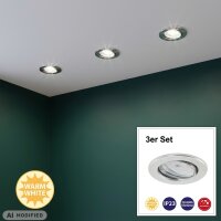 Briloner  LED 3er Set Einbauspots dimmbar Aluminium