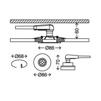 Briloner  Fit LED Einbaulampe Nickelmatt Spot