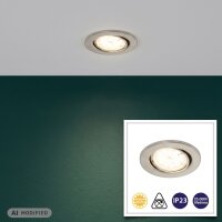 LED Einbauleuchte Fit, Nickelmatt, Bohrloch 6,8 cm, 5...