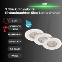 LED Einbauleuchten Attach, Weiß / klar, Bohrloch 6...