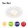 LED Einbauspots Attach, Weiß / klar, Bohrloch 6 cm, 3x5,5W, dimmbar, IP44, Ø 8 cm – Briloner