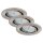 Briloner  Prisma LED 3er Set dimmbar Nickelmatt Einbauspots