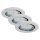 LED Einbauleuchten Fit Dim, Aluminiumfarbig, Bohrloch 6,8 cm, 3x5W, dimmbar – Briloner