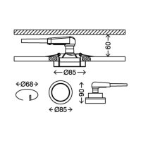 Einbauleuchte Briloner Attach LED Downlight Glas Deckenlampe Rund