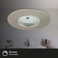 Einbauleuchten Briloner 3 x 5,5 Watt LED Nickelmatt...