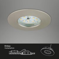 Einbauleuchten Briloner 3 x 5,5 Watt LED Nickelmatt Einbauspots dimmbar 470 Lumen