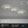 Einbauleuchten Briloner 3 x 5,5 Watt LED Nickelmatt Einbauspots dimmbar 470 Lumen