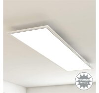 LED Deckenlampe Panel Simple, Weiß, 38 Watt, 4000K, 119,5 x 29,5 x 4,9 cm – Briloner