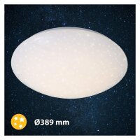 LED Deckenleuchte Vipe, Weiß, 18 Watt, Sternenhimmel-Effekt, Ø 38,9 cm – Briloner
