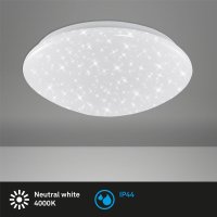 Deckenleuchte Badleuchte Briloner LED 12W Ø28cm Sternenhimmel Weiß