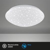 LED Deckenleuchte Elipso, Weiß / Kristalloptik, 15...