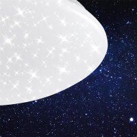 LED Deckenleuchte Elipso, Weiß / Kristalloptik, 15 Watt, Sternenhimmel-Effekt – Briloner
