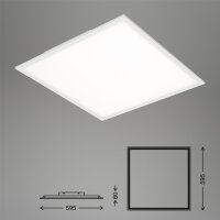 LED Deckenlampe Panel Simple, Weiß, 38 Watt, 4000K, 59,5 x 59,5 x 4,9 cm – Briloner