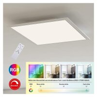 LED Deckenleuchte Colour, Weiß, 24 Watt, RGB, CCT einstellbar, mit Fernbedienung – Briloner