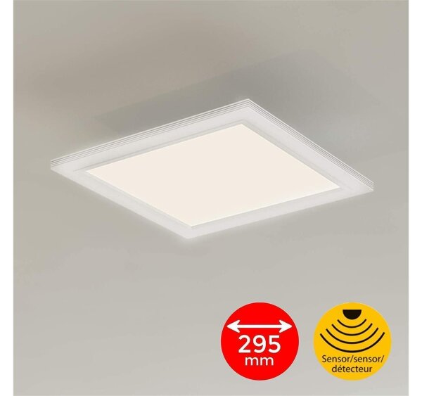 Briloner  Piatto LED Panel Weiß Quadratisch mit Bewegungssensor