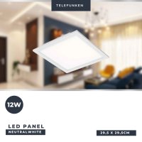 B-Kartonage Briloner LED Simple Panel Deckenlampe Neutral Wei&szlig; 29,5 cm