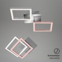 Briloner Frame LED Deckenleuchte Chrom Alu 47x23cm 16W Warmweiß