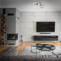 Briloner Frame LED Deckenleuchte Chrom Alu 47x23cm 16W Warmweiß