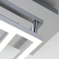 Briloner Frame LED Deckenleuchte Chrom Alu 47x23cm 16W Warmweiß