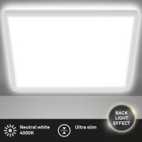 Briloner Slim LED Panel 29,3x29,3cm Weiß mit...