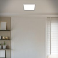Briloner Slim LED Panel 29,3x29,3cm Weiß mit Hintergrundlicht, 18W 4000K