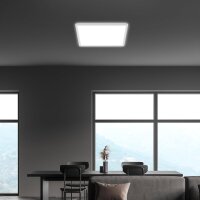 Briloner Slim LED Panel 29,3x29,3cm Weiß mit Hintergrundlicht, 18W 4000K
