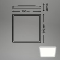 Briloner Slim LED Panel 29,3x29,3cm Weiß mit Hintergrundlicht, 18W 4000K