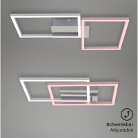 LED Deckenleuchte Frame, Chrom / Alu, 30 Watt, dimmbar, CCT einstellbar – Briloner
