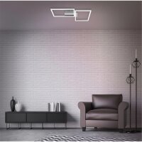 LED Deckenleuchte Frame, Chrom / Alu, 30 Watt, dimmbar, CCT einstellbar – Briloner