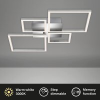Briloner Frame LED Deckenleuchte Chrom Alu 75x47cm...