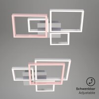 Briloner Frame LED Deckenleuchte Chrom Alu 75x47cm Dimmbar über Schalter 48W Warmweiß