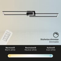 Briloner Frame LED Deckenleuchte Schwarz 110x25cm Dimmbar...