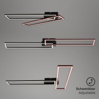 Briloner Frame LED Deckenleuchte Schwarz 110x25cm Dimmbar...