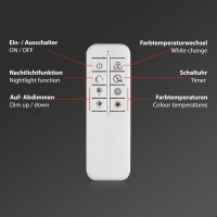 Briloner LED Deckenleuchte 40W Frame Fernbedienung CCT Dimmbar Deckenlampe Schwenkbar Chrom