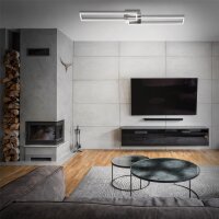 Briloner LED Deckenleuchte 40W Frame Fernbedienung CCT Dimmbar Deckenlampe Schwenkbar Chrom