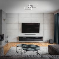 Briloner  Frame LED Deckenlampe 2-flammig Stufendimmbar Schwenkbar Chrom-Alu