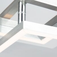 Briloner  Frame LED Deckenlampe 2-flammig Stufendimmbar Schwenkbar Chrom-Alu