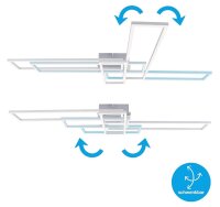 Deckenleuchte Briloner Frame Deckenlampe Chrom Fernbedienung Lichtfarbe verstellbar dimmbar