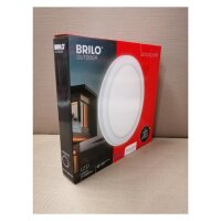 Briloner Düsseldorf LED Außenleuchte 8W IP44 Backlight-Effekt Rund Weiß