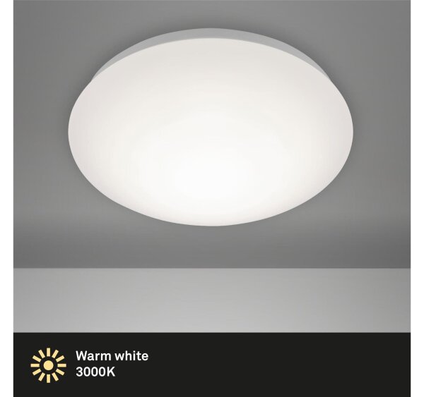 LED Deckenleuchte Elipso, Weiß, 12 Watt, 3000K, Ø 28 cm – Briloner