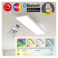 Deckenleuchte Briloner Piatto LED Panel RGB+CCT &uuml;ber App steuerbar inkl. Fernbedienung Deckenlampe