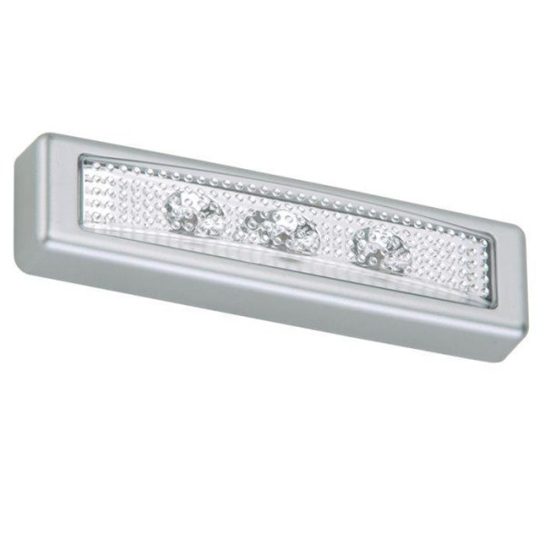 Push-Light Briloner Lero Unterbauleuchte LED 0,06W 6500K Batteriebetrieb Titan