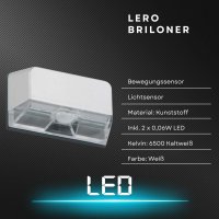 B-Kartonage Au&szlig;enleuchte T&uuml;rschlossbeleuchtung Briloner Lero LED Bewegungsmelder